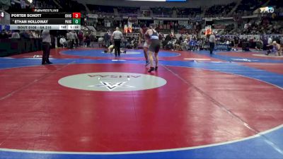 6A 215 lbs Quarterfinal - Ethan Holloway, Pike Road School vs Porter Schott, Chelsea