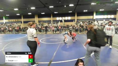 109 lbs Consi Of 32 #2 - Mia Almendariz, Temecula Valley HS vs Londyn Cooper, Gold Rush Wr Ac