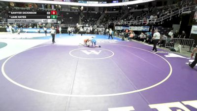 I-165 lbs Cons. Round 3 - Liam Hayes, Monroe-Woodbury vs Sawyer Dickinson, Kenmore-Tonawanda