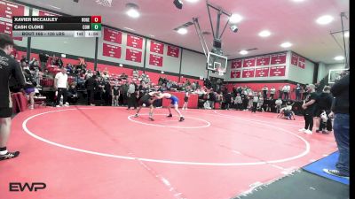 120 lbs Semifinal - Xavier McCauley, Rogers High School Boys vs Cash Cloke, Coweta