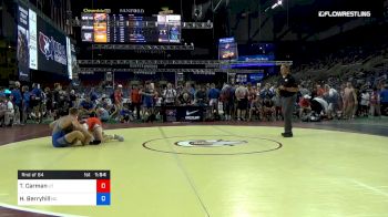 182 lbs Rnd Of 64 - Talmage Carman, Utah vs Hunter Berryhill, North Carolina
