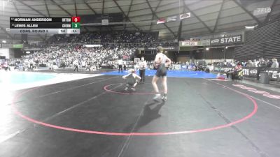 Boys 2A 144 lbs Cons. Round 5 - Norman Anderson, Orting vs Lewis Allen, W. F. West