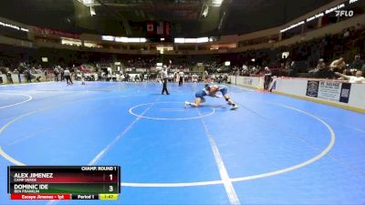 150 lbs Champ. Round 1 - Alex Jimenez, Camp Verde vs DOMINIC IDE, Ben Franklin