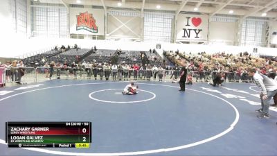 50 lbs Champ. Round 1 - Zachary Garner, LeRoy Wrestling vs Logan Galvez, B2 Wrestling Academy