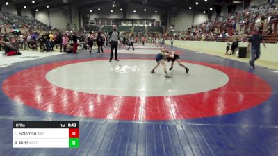 67 lbs Semifinal - Levi Solomon, South Georgia Athletic Club vs Kason Kidd, West Forsyth Wrestling Club