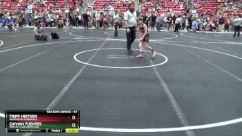 67 lbs Quarterfinal - Zaivian Fuentes, Wesley Club Wrestling vs Tripp Meitner, Hoisington Cardinals