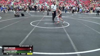 67 lbs Quarterfinal - Zaivian Fuentes, Wesley Club Wrestling vs Tripp Meitner, Hoisington Cardinals