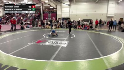 74 lbs Cons. Semis - Maverick Miner, Westfield Razorbacks Wrestling vs Harrison Schuelke, Berge Elite Wrestling Academy