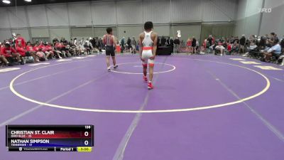 138 lbs Placement Matches (8 Team) - Christian St. Clair, Ohio Blue vs Nathan Simpson, Tennessee
