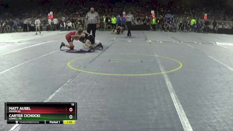 D2-113 lbs Quarterfinal - Carter Cichocki, Lowell HS vs Matt Ausel, Mason HS