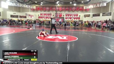 85 lbs Champ. Round 2 - Briggs Robbins, West Central Wrestling Club vs Jake McGuire, MN Elite