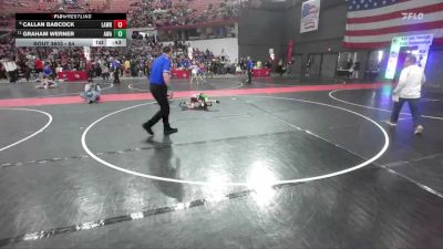 54 lbs 1st Place Match - Callan Babcock, Milton Monsters Wrestling Club vs Graham Werner, Askren Wrestling Academy