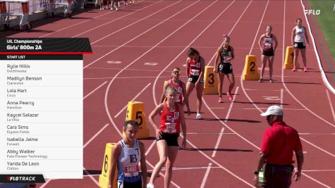 High School Girls' 800m 2A, Finals 1