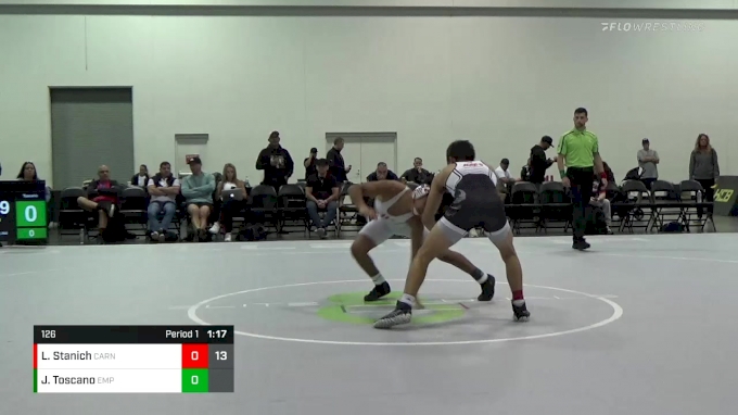 126 lbs Quarterfinals (8 Team) - Luke Stanich, Team Carnage vs Joseph ...