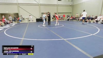 120 lbs Round 3 (8 Team) - Skylar Schaefer, Virginia vs Anna Williamson, Michigan Red