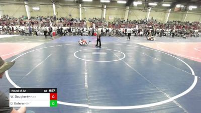 62 lbs Round Of 32 - Wyatt Daugherty, Pueblo County WC vs Quinn Butero, Monte Vista Takedown Club