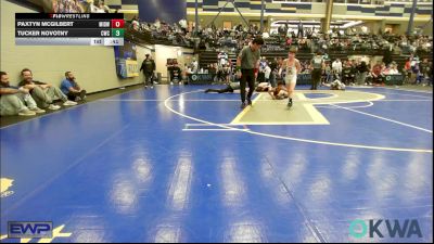 75 lbs Final - Paxtyn McGilbert, Midwest City Bombers Youth Wrestling Club vs Tucker Novotny, Cowboy Wrestling Club