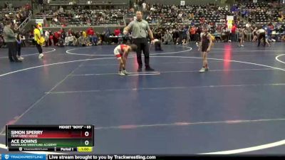 65 lbs Cons. Round 3 - Ace Downs, Siouxland Wrestling Academy vs Simon Sperry, TEAM GRIND HOUSE