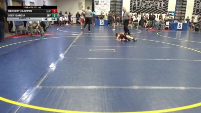 56 lbs Consy 5 - Beckett Clapper, East Pennsboro vs Joey Garcia, Omp