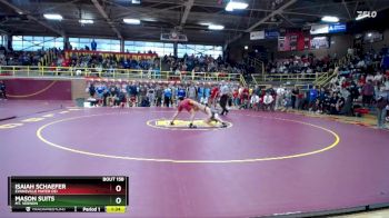 126 lbs Quarterfinal - Mason Suits, Mt. Vernon vs Isaiah Schaefer, Evansville Mater Dei