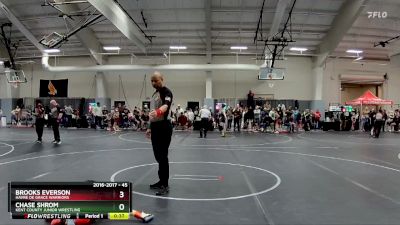 45 lbs Cons. Round 1 - Chase Shrom, Kent County Junior Wrestling vs Brooks Everson, Havre De Grace Warriors