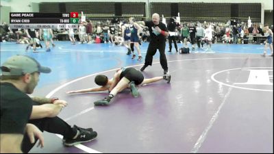 85 lbs Rr Rnd 6 - Gabe Peace, TDWC Maniacs - MSE vs Ryan Cies, Triumph Maize - MSE