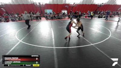 93 lbs Semifinal - Carson Lehman, Wisconsin vs Mason Pieper, Mayville Wrestling Club