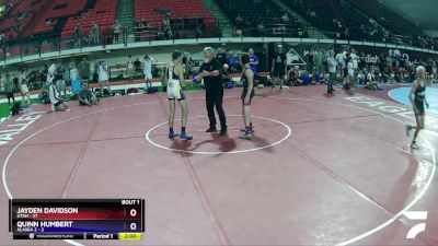 120 lbs Round 1 (8 Team) - Jayden Davidson, Utah vs Quinn Humbert, Alaska 2