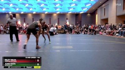 130 lbs Cons. Round 3 - Riley Dilka, Missouri Outlaws vs Juan Mata, Alpha Elite