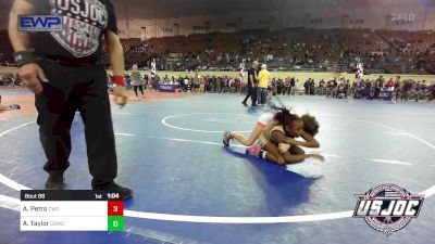 73 lbs Rr Rnd 3 - Alaina Petro, Cowboy Wrestling Club vs Amourâ€™ah Taylor, D3 Wrestling Cluib