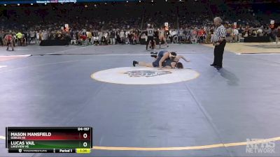 D4-157 lbs Quarterfinal - Lucas Vail, Lakeview HS vs Mason Mansfield, Gobles HS