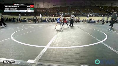 85 lbs Consi Of 8 #1 - Kaden N. Hughes, Midwest City Bombers Youth Wrestling Club vs Crew Swigart, Choctaw Ironman Youth Wrestling