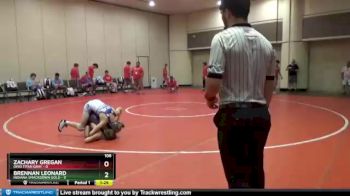 106 lbs Round 1 (10 Team) - Brennan Leonard, Indiana Smackdown Gold vs Zachary Gregan, Ohio Titan Gray