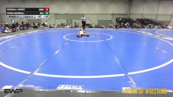 50 lbs Rr Rnd 5 - Kendall Henry, Super Girls K-6 Red vs Piper Norrell, Oklahoma Mafia Girls K-6