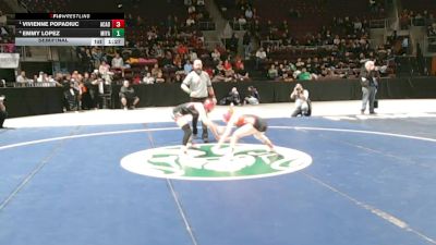 Girls 110 lbs Semifinal - Vivienne Popadiuc, Academy vs Emmy Lopez, Miyamura