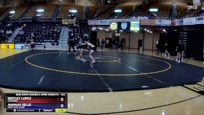 103 lbs Quarterfinal - Britley Lopez, Chadron vs Hannah Selle, Fort Hays State