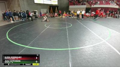 100 lbs Semis (4 Team) - Alexa Rodriguez, Dallas Hillcrest vs Avah Hutchison, Amarillo