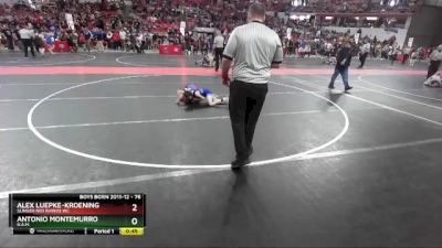 76 lbs Cons. Round 3 - Alex Luepke-Kroening, Slinger Red Rhinos WC vs Antonio Montemurro, B.A.M.