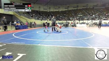96 lbs Consi Of 16 #2 - Zoey Vaughn, Collinsville Junior High vs Sierra Terrell, Cashion