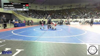 96 lbs Consi Of 16 #2 - Zoey Vaughn, Collinsville Junior High vs Sierra Terrell, Cashion