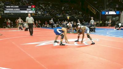 165 Class 4 lbs Quarterfinal - Mike Williams, St. Louis University High vs Sjoeren Aumua, Grain Valley