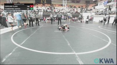 91-98 lbs Rr Rnd 1 - Caroline Clark, Timberwolves vs Clementina Zapata, OKC Saints Wrestling