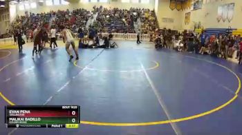 132 lbs Cons. Round 3 - Evan Pena, Wellington vs Malikai Badillo, Golden Bears