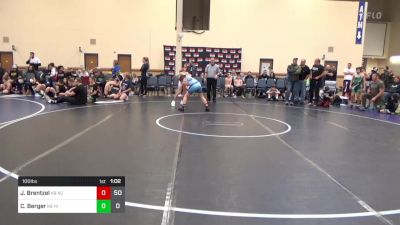 100 lbs Rr Rnd 5 - Jax Brentzel, ACES K-8 vs Caleb Berger, Highland Hornets K-8