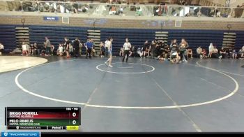 90 lbs Quarterfinal - Milo Rinkus, Capital Wrestling Club vs Brigg Morrill, Fighting Squirrels