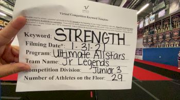 Ultimate Allstars - Jr Legends [L3 Junior - D2 - Medium] 2021 Varsity All Star Winter Virtual Competition Series: Event II
