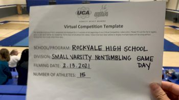Rockvale High School [Game Day Small Varsity - Non-Tumble] 2021 UCA February Virtual Challenge