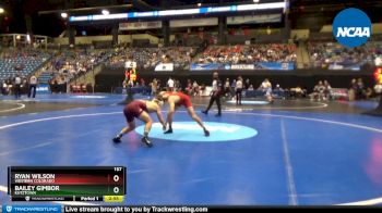 157 lbs Prelim Round 1 - Bailey Gimbor, Kutztown vs Ryan Wilson, Western Colorado