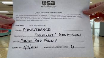 Peak Athletics - Paparazzi [Youth - Prep - Variety] 2021 USA All Star Virtual Championships