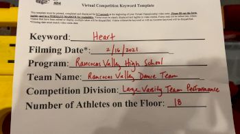 Rancocas Valley Dance Team [Large Varsity - Team Performance] 2021 NCA & NDA Virtual February Championship